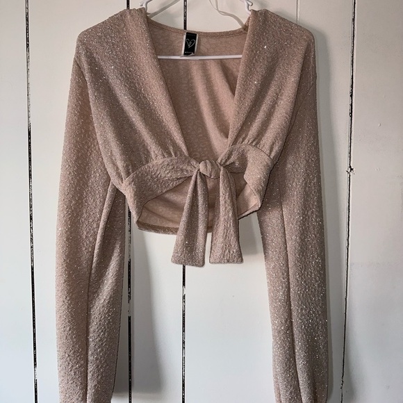 WINDSOR Sparkle tie crop top - Picture 4 of 7